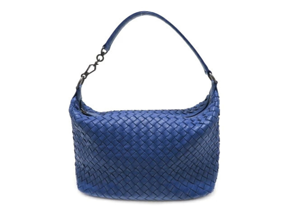 BOTTEGA VENETA bag shoulder Intrecciato blue calfskin